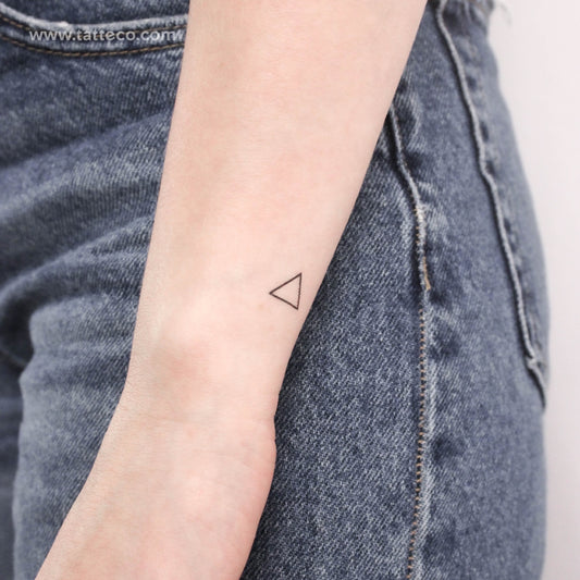 Tatuaje temporal de símbolo alquímico de agua (pequeño) - Juego de 3