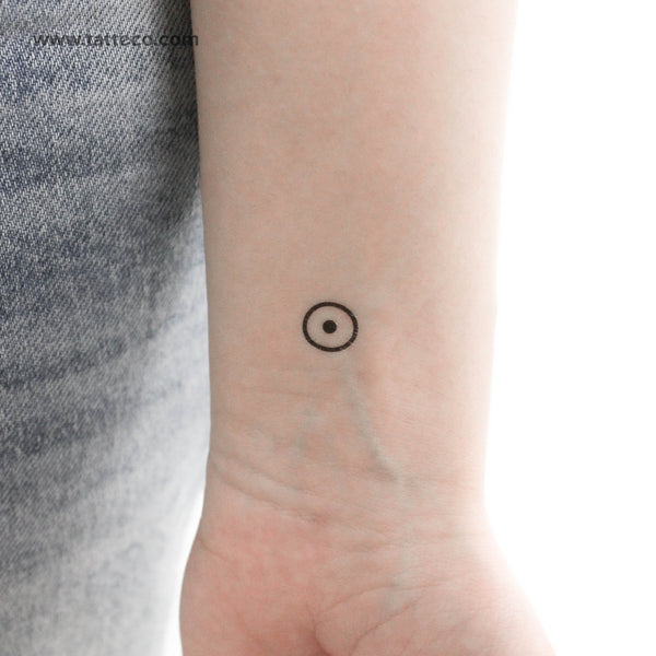 Solar Planet Symbol Temporary Tattoo - Set of 3