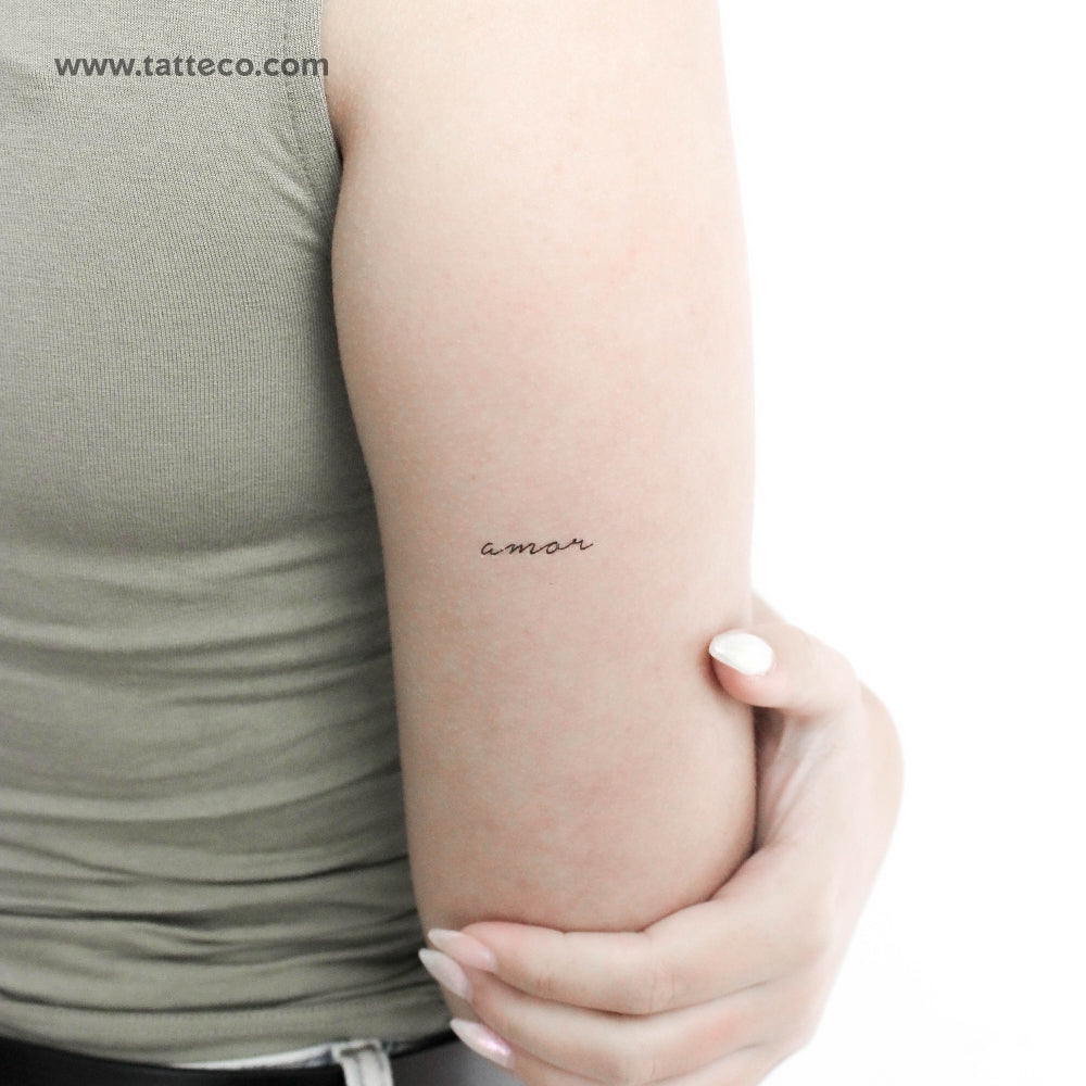 Amor Temporary Tattoo - Set of 3, image size:1000x1000