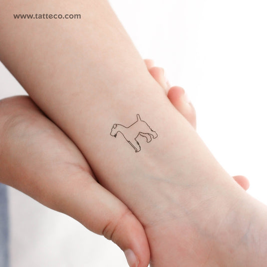 Tatuaje temporal de Fox Terrier - Juego de 3