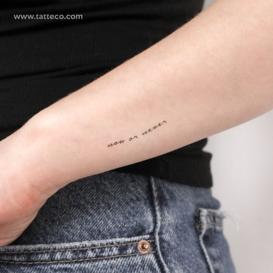 Now Or Never Temporary Tattoo - Set of 3