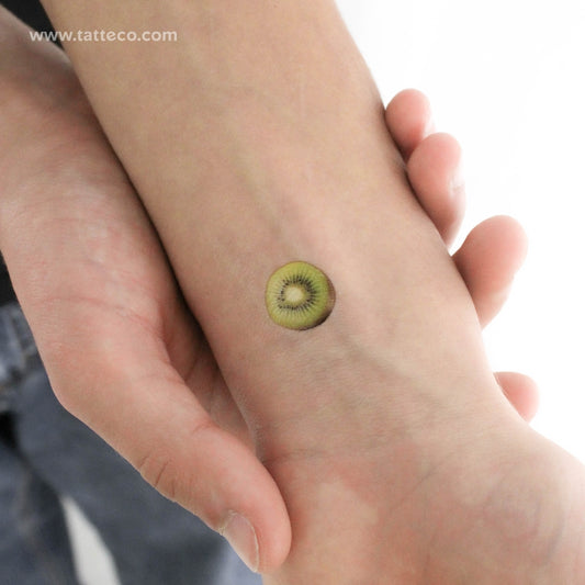 Tatuaje temporal de kiwi a color - Juego de 3