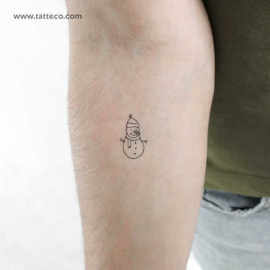 Snowman Temporary Tattoo - Set of 3