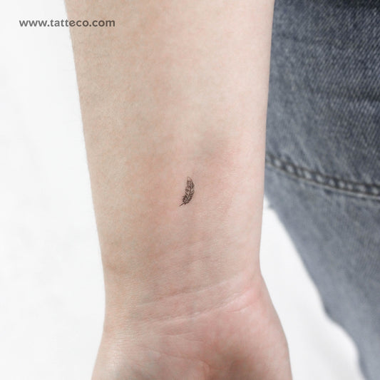 Tatuaje temporal de pluma pequeña - Juego de 3