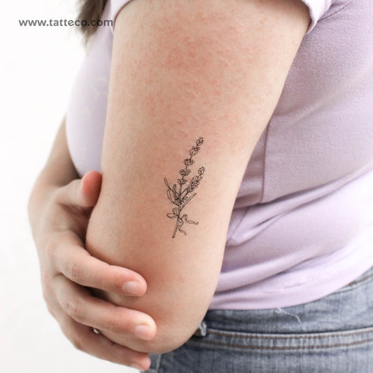 Lavender Temporary Tattoo - Set of 3