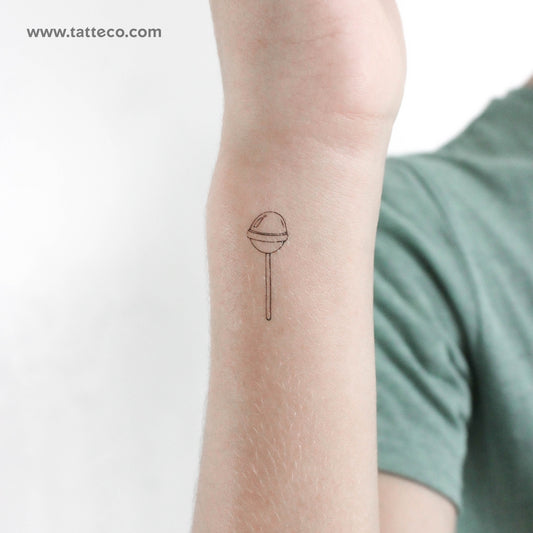 Tatuaje temporal de piruleta - Juego de 3