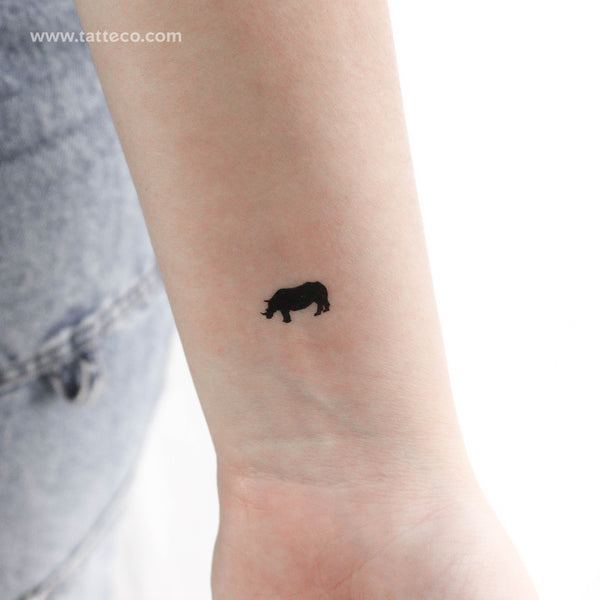 Black Rhino Temporary Tattoo - Set of 3