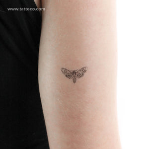 Small Moth Temporary Tattoo - Set of 3
