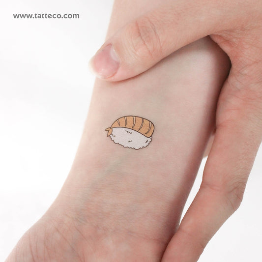 Tatuaje temporal de nigiri de camarones (juego de 3)