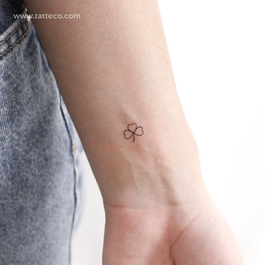 Tatuaje temporal de trébol pequeño - Juego de 3