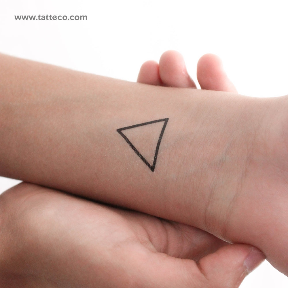 Fire Alchemy Symbol Temporary Tattoo - Set of 3, image size:1000x1000