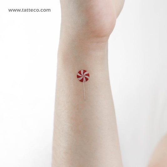Swirly Lollipop Temporary Tattoo - Set of 3
