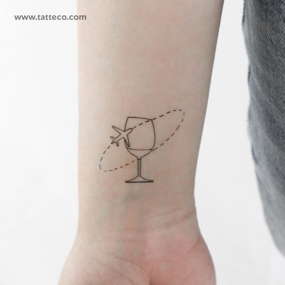Wine Traveller Temporary Tattoo by Cagri Durmaz