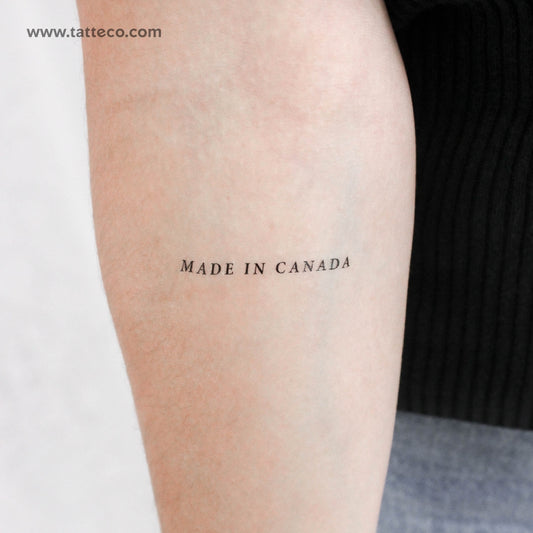 Tatuaje temporal "Hecho en Canadá" - Juego de 3