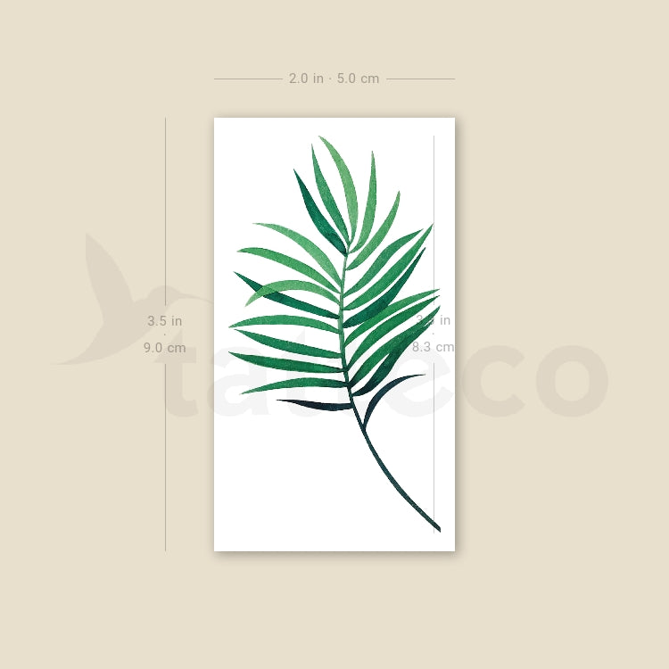 Palm Leaf Temporary Tattoo - Set of 3