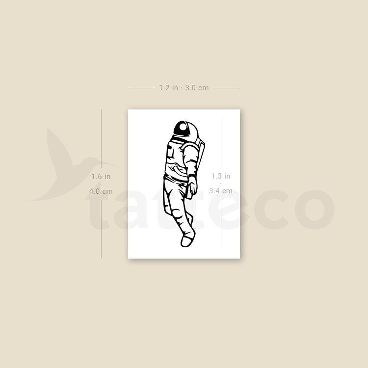 Tatuaje temporal de astronauta - Juego de 3