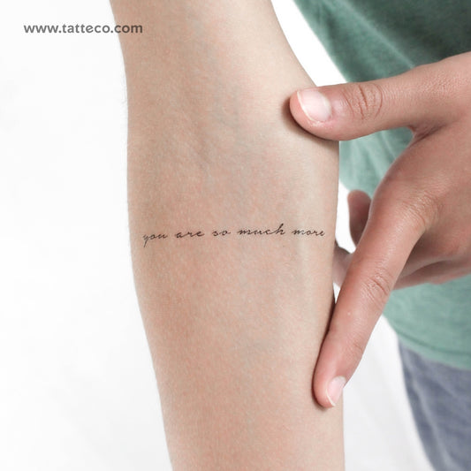 Tatuaje temporal "Eres mucho más" - Juego de 3