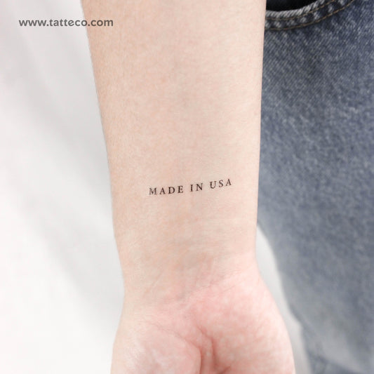 Made In USA Temporary Tattoo - Set of 3