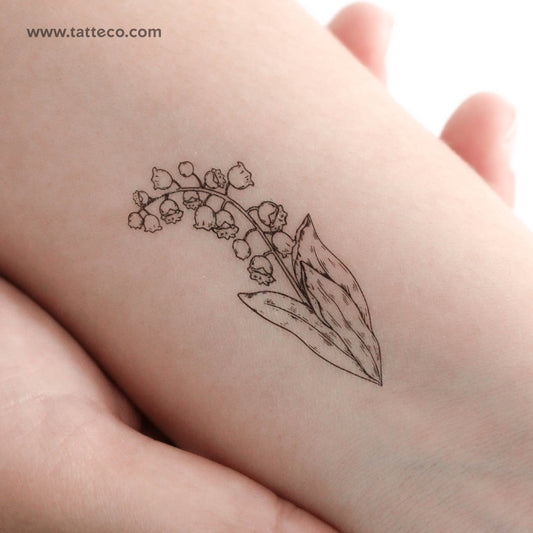 Lily-of-the-valley Temporary Tattoo - Set of 3