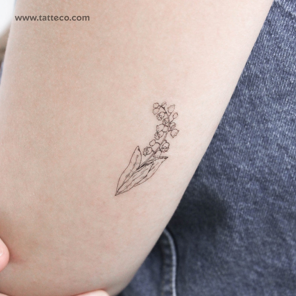 lily of the valley flower tattoo Lily-of-the-valley Temporary Tattoo