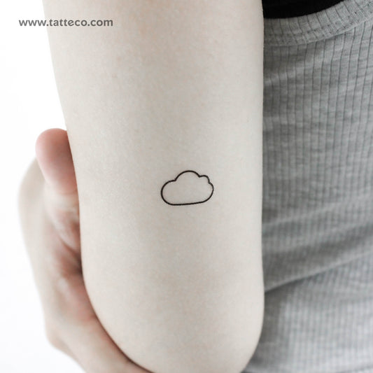 Tatuaje temporal de nube - Juego de 3