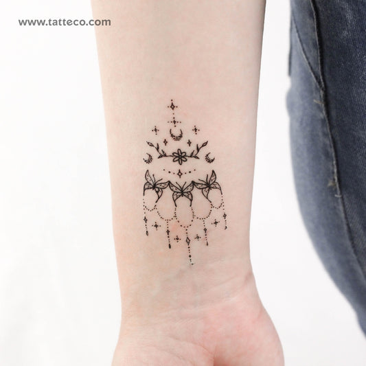 Tatuaje temporal de mariposa en la muñeca de Tukoi (juego de 3)