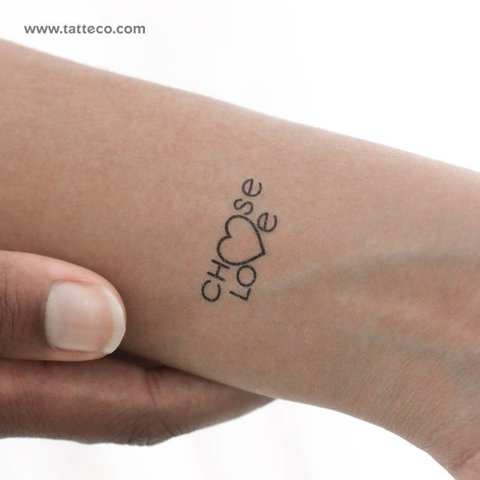 Tatuaje temporal "Little Choose Love" - Juego de 3