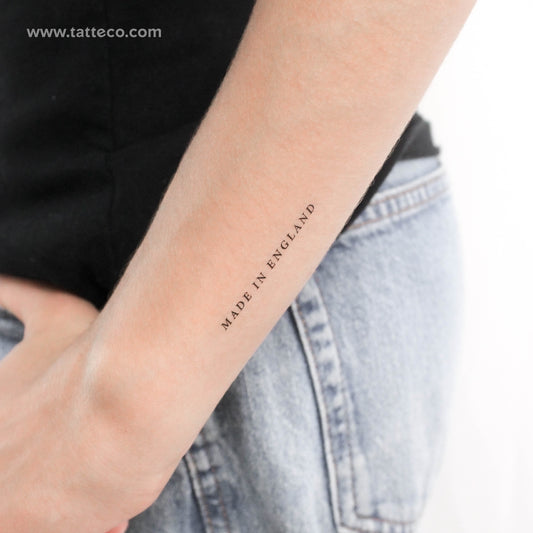 Made In England Temporary Tattoo - Set of 3
