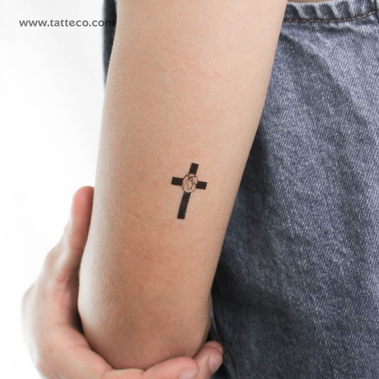 Tatuaje temporal de cruz de la Tierra - Juego de 3