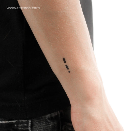 Morse Code G Temporary Tattoo - Set of 3