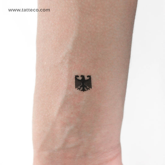 Small German Coat Of Arms Eagle Temporary Tattoo - Set of 3