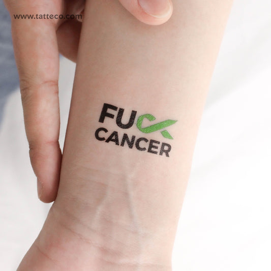 Tatuaje temporal "Fuck Lymphoma Cancer" (juego de 3)