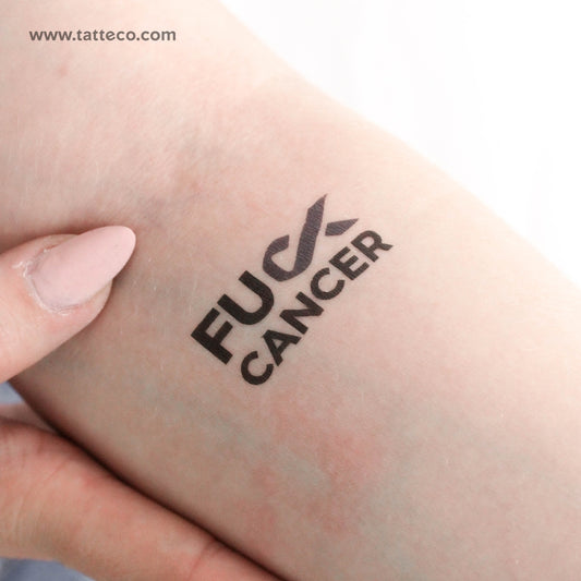 Tatuaje temporal "A la mierda el cáncer de colon" - Juego de 3