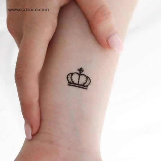 Tatuaje temporal de corona de rey - Juego de 3