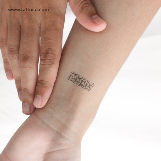 Tatuaje temporal de nudo celta lineal (juego de 3)