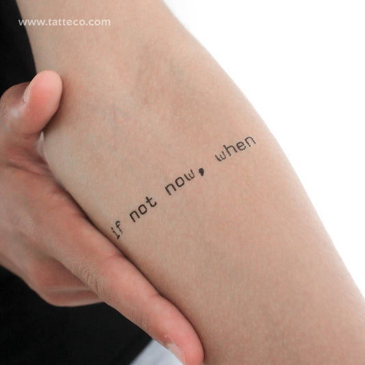 Tatuaje temporal "Si no es ahora, cuándo" - Juego de 3