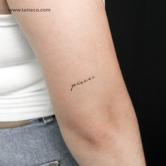 Pisces Temporary Tattoo - Set of 3