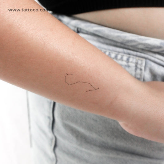 Tatuaje temporal pequeño de la constelación de Escorpio (juego de 3)