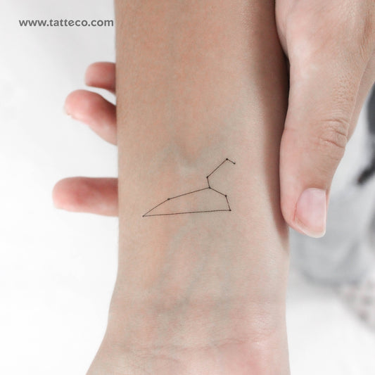 Tatuaje temporal pequeño de la constelación de Leo (juego de 3)
