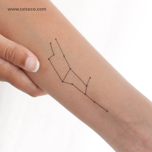 Tatuaje temporal de la constelación de Virgo (juego de 3)