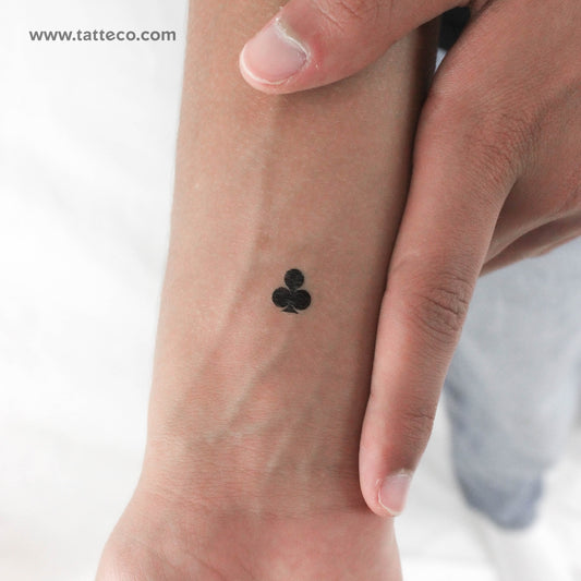 Tatuaje temporal de un palo de trébol pequeño (juego de 3)