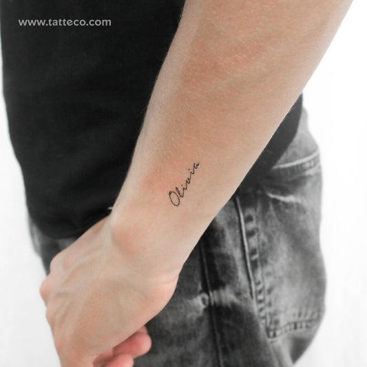 Small Olivia Temporary Tattoo - Set of 3