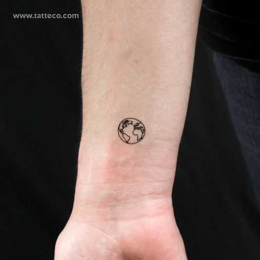 Tatuaje temporal de la Tierra del Océano Atlántico (juego de 3)