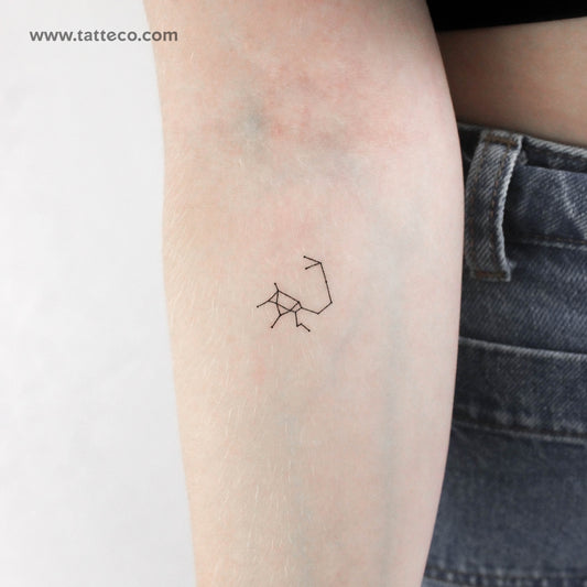 Tiny Sagittarius Constellation Temporary Tattoo - Set of 3