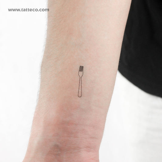 Fork Temporary Tattoo - Set of 3