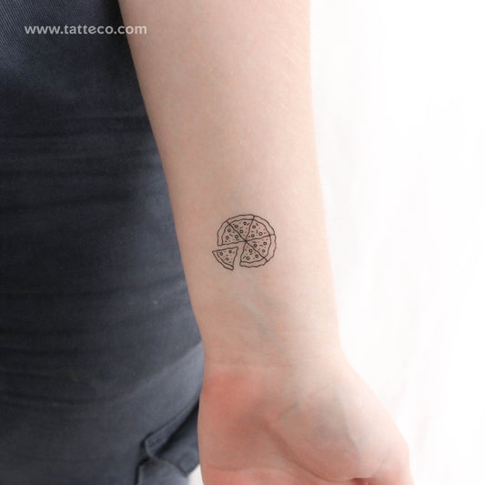 Sliced Pizza Temporary Tattoo - Set of 3