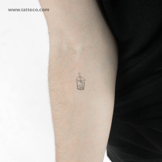 Bubble Tea Temporary Tattoo - Set of 3
