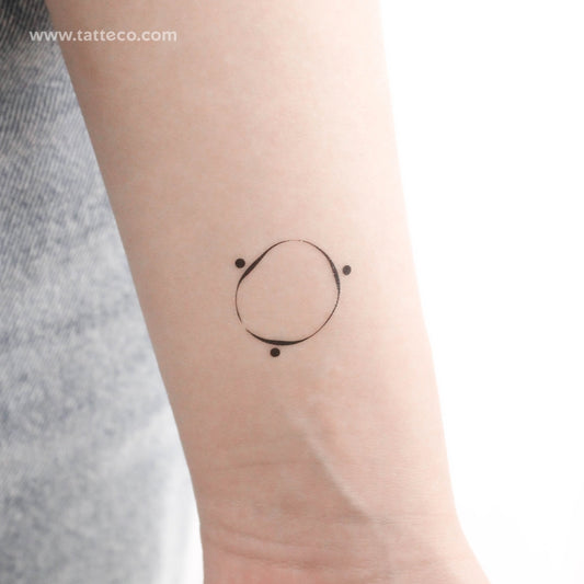 Tatuaje temporal del símbolo de Ubuntu - Juego de 3