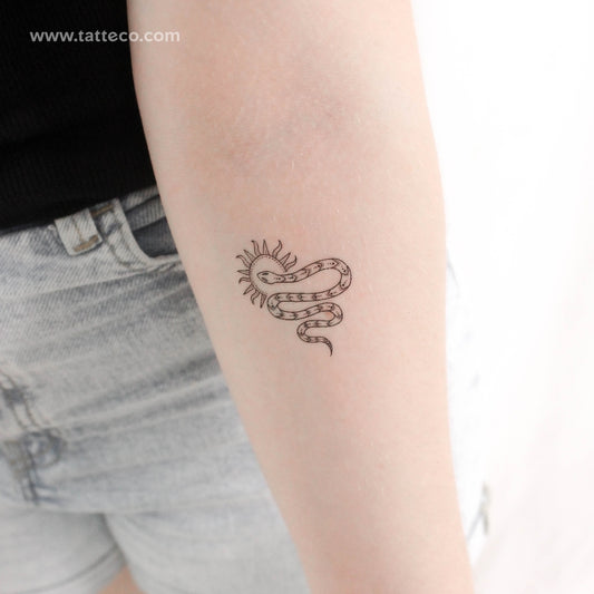 Sun Snake Temporary Tattoo by Tukoi - Set of 3