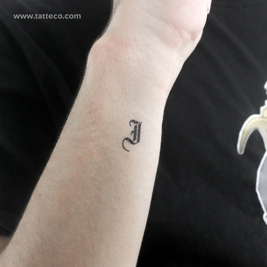 Gothic I Letter Temporary Tattoo - Set of 3